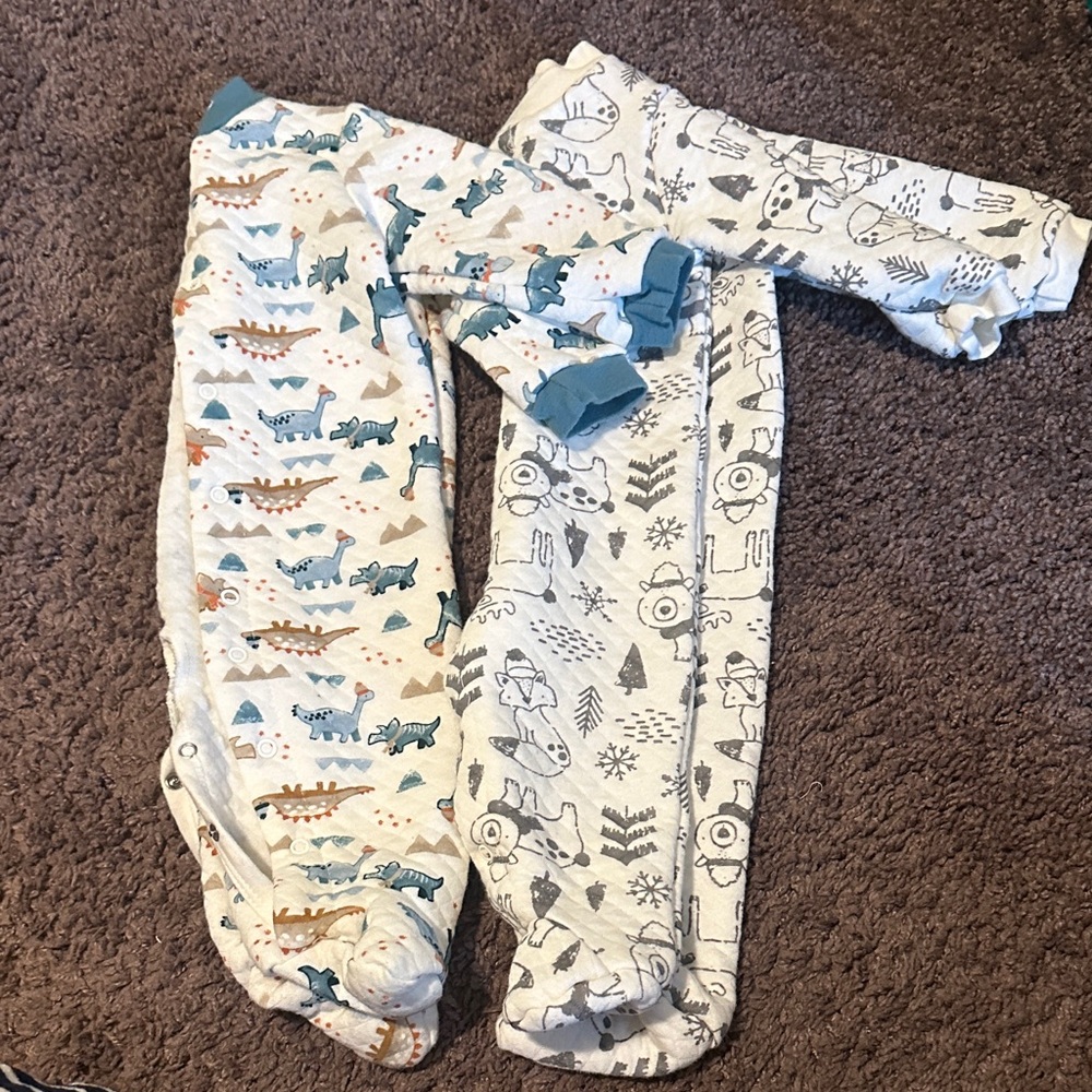 6-9mo button up sleep/play outfits